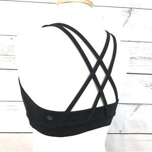 Lululemon Cross Strap Sports Bra Size 10 Black
